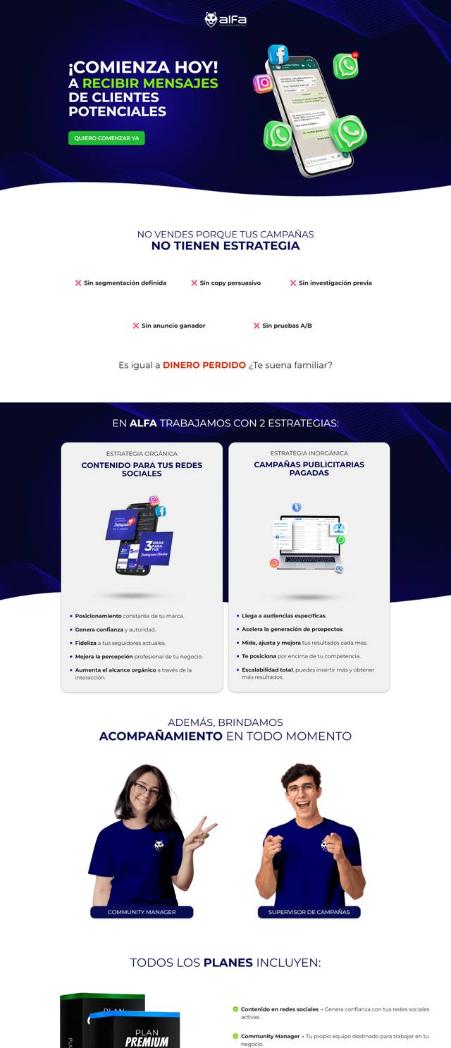Página completa de Alfa Agencia